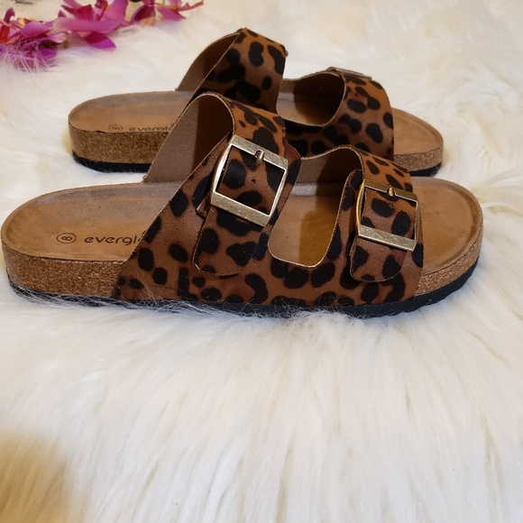 ❗PRICE FIRM 🆕️  Leopard Print Double Strap Sandal - Picture 2 of 8